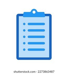Clipboard with checklist icon. List document report. Vector illustration