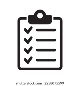 Clipboard and checklist icon. Project management icon. To do list vector icon for web site and app design.