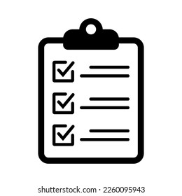 Clipboard and checklist icon. Project management, questionnaire icon. To do list vector icon for web site and app design.