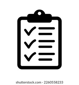 Clipboard and checklist icon. Project management, questionnaire icon. To do list vector icon for web site and app design.