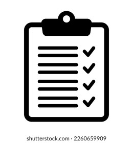 Clipboard and checklist icon. Project management, questionnaire icon. To do list vector icon for web site and app design.