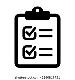 Clipboard and checklist icon. Project management, questionnaire icon. To do list vector icon for web site and app design.