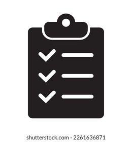 Clipboard and checklist icon. Project management, questionnaire icon. To do list vector icon for web site and app design.