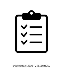 Clipboard and checklist icon. Project management, questionnaire icon. To do list vector icon for web site and app design.