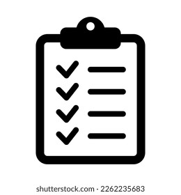 Clipboard and checklist icon. Project management, questionnaire icon. To do list vector icon for web site and app design.