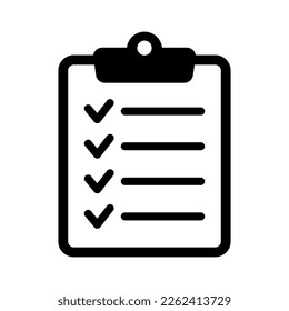 Clipboard and checklist icon. Project management, questionnaire icon. To do list vector icon for web site and app design.