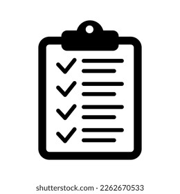 Clipboard and checklist icon. Project management, questionnaire icon. To do list vector icon for web site and app design.