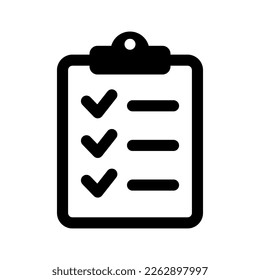 Clipboard and checklist icon. Project management, questionnaire icon. To do list vector icon for web site and app design.