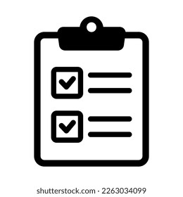 Clipboard and checklist icon. Project management, questionnaire icon. To do list vector icon for web site and app design.