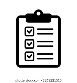 Clipboard and checklist icon. Project management, questionnaire icon. To do list vector icon for web site and app design.