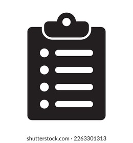 Clipboard and checklist icon. Project management, questionnaire icon. To do list vector icon for web site and app design.