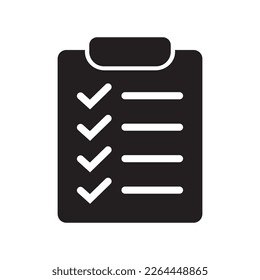 Clipboard and checklist icon. Project management, questionnaire icon. To do list vector icon for web site and app design.