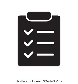 Clipboard and checklist icon. Project management, questionnaire icon. To do list vector icon for web site and app design.