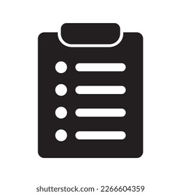 Clipboard and checklist icon. Project management, questionnaire icon. To do list vector icon for web site and app design.