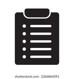 Clipboard and checklist icon. Project management, questionnaire icon. To do list vector icon for web site and app design.