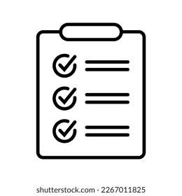 Clipboard and checklist icon. Project management, questionnaire icon. To do list vector icon for web site and app design.