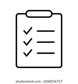 Clipboard and checklist icon. Project management, questionnaire icon. To do list vector icon for web site and app design.