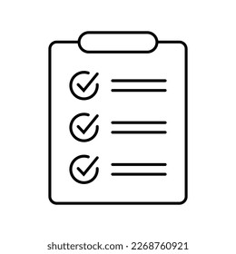 Clipboard and checklist icon. Project management, questionnaire icon. To do list vector icon for web site and app design.