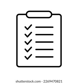 Clipboard and checklist icon. Project management, questionnaire icon. To do list vector icon for web site and app design.