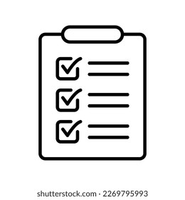 Clipboard and checklist icon. Project management, questionnaire icon. To do list vector icon for web site and app design.