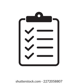 Clipboard and checklist icon. Project management, questionnaire icon. To do list vector icon for web site and app design.