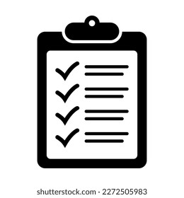 Clipboard and checklist icon. Project management, questionnaire icon. To do list vector icon for web site and app design.