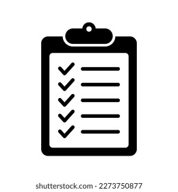 Clipboard and checklist icon. Project management, questionnaire icon. To do list vector icon for web site and app design.