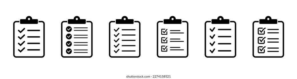 Clipboard and checklist icon. Project management, questionnaire icon. To do list vector icon for web site and app design.