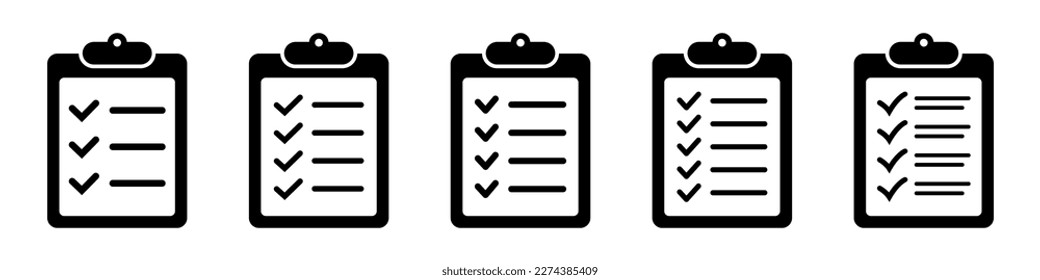 Clipboard and checklist icon. Project management, questionnaire icon. To do list vector icon for web site and app design.