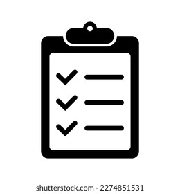 Clipboard and checklist icon. Project management, questionnaire icon. To do list vector icon for web site and app design.