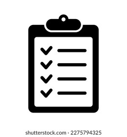 Clipboard and checklist icon. Project management, questionnaire icon. To do list vector icon for web site and app design.