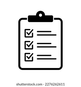 Clipboard and checklist icon. Project management, questionnaire icon. To do list vector icon for web site and app design.