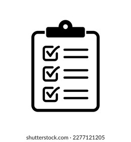 Clipboard and checklist icon. Project management, questionnaire icon. To do list vector icon for web site and app design.