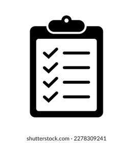 Clipboard and checklist icon. Project management, questionnaire icon. To do list vector icon for web site and app design.