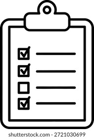 Clipboard with checklist icon shape