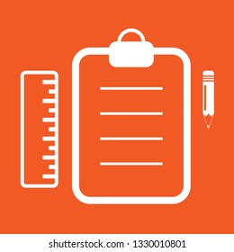  Clipboard, checklist icon, stock vector illustration, EPS10.