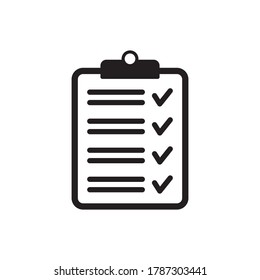 Clipboard with checklist icon, symbol for web site and app design. Vector illstration.