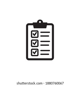 Clipboard with checklist icon, symbol for web site and app design. Vector illstration.