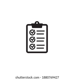 Clipboard with checklist icon, symbol for web site and app design. Vector illstration.