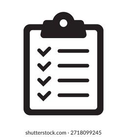 Checklisten-Symbol in der Zwischenablage für Aufgabenplanung und Produktivitätsverwaltung