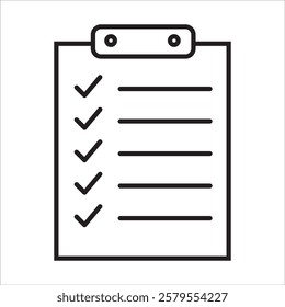 clipboard with checklist icon vector