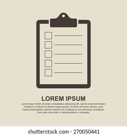 Clipboard or checklist icon - Vector