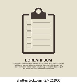 Clipboard or checklist icon - Vector