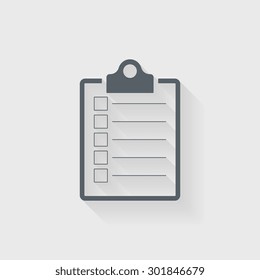 Clipboard or checklist icon - Vector