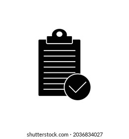 clipboard with checklist icon vector check mark sign