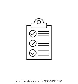 portapapeles con icono de lista de verificación marca de verificación vectorial