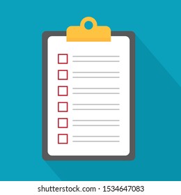 clipboard with checklist icon- vector illustration