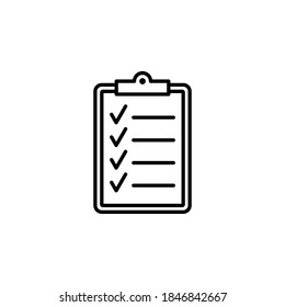 Clipboard with checklist icon vector illustration