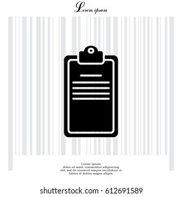 Clipboard or checklist icon. vector illustration