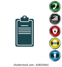 Clipboard or checklist icon. vector illustration